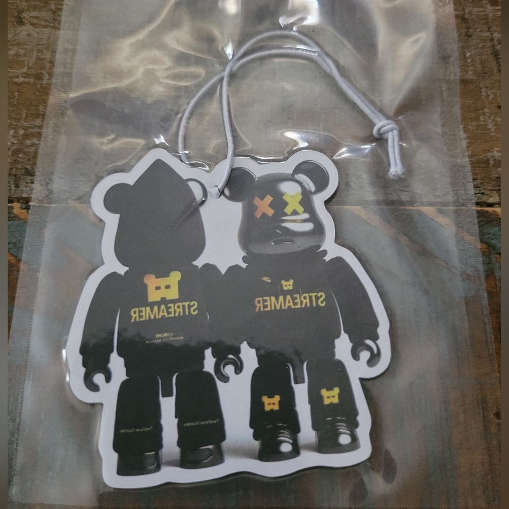 Black Bearbrick Streamer Car AIR FRESHENER